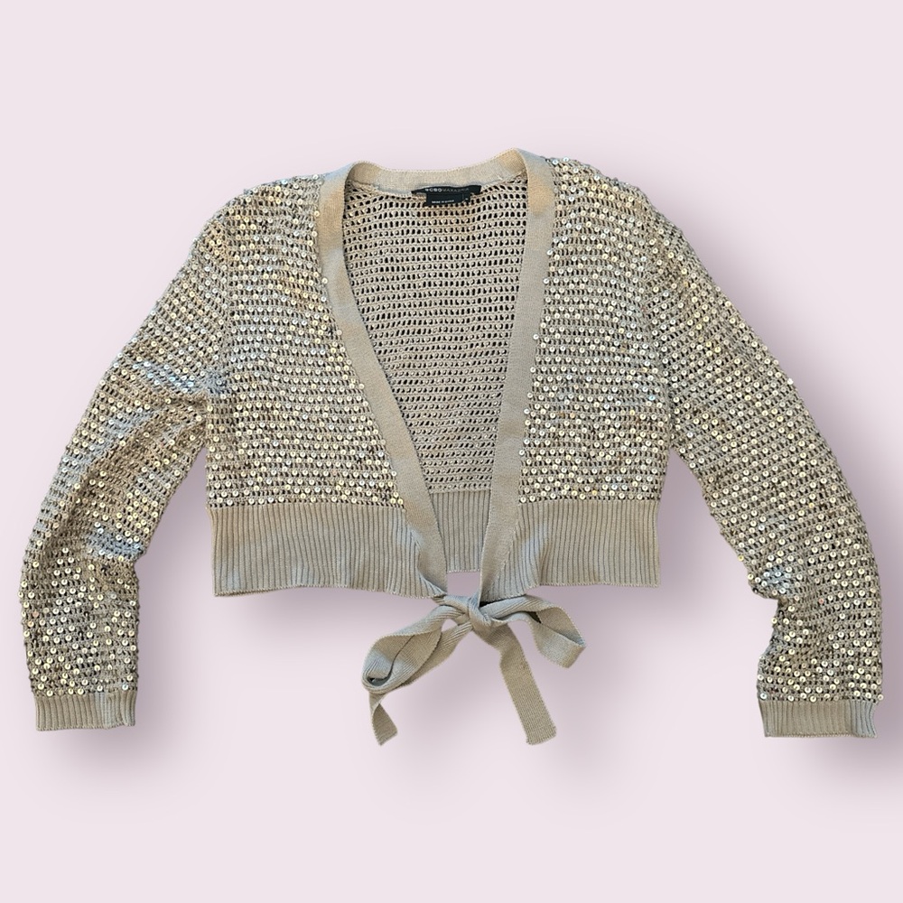 Y2k BCBG sequin cardigan